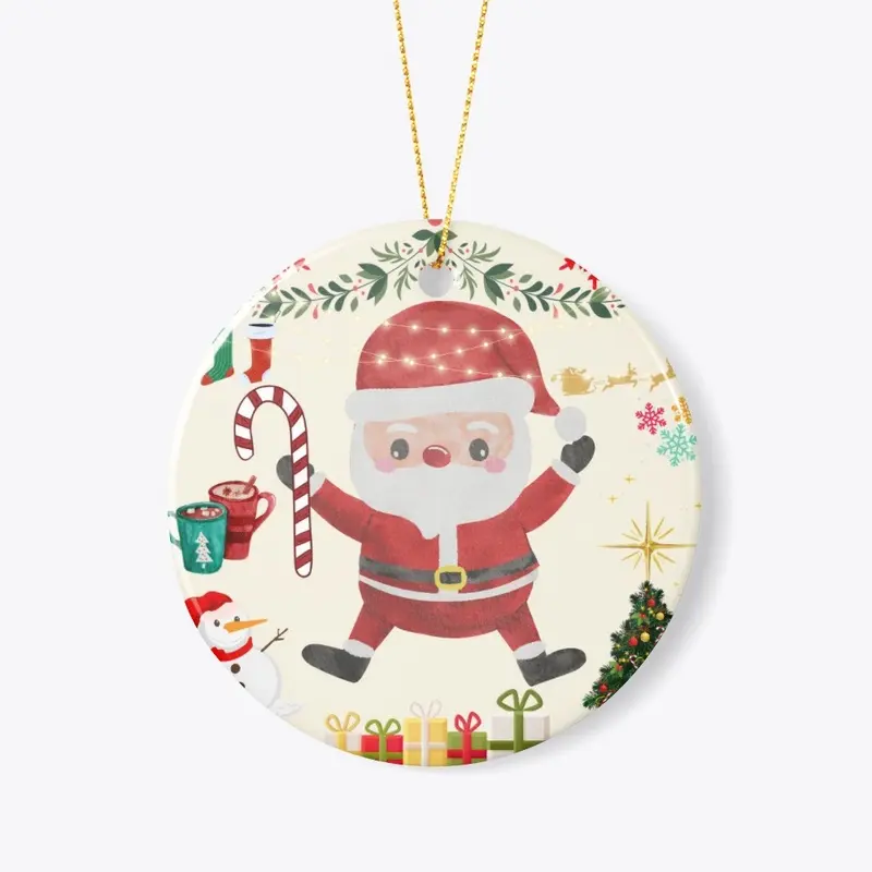 Cute Santa Celebrate Christmas